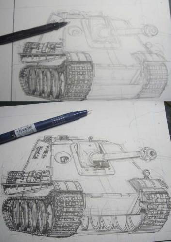 シェイファー流 戦車の描き方 漫画家かたやままこと のホームページ 楽天ブログ