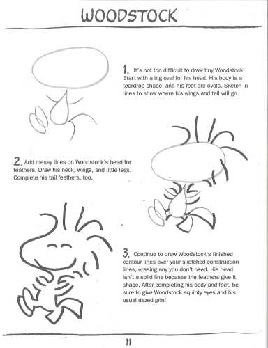 スヌーピーの簡単な描き方を教えてくれる本 How To Draw Peanuts ウッドストックの描き方 スヌーピーとっておきブログ 楽天ブログ