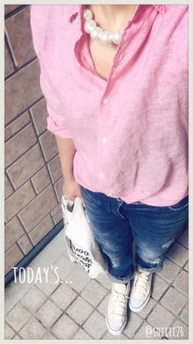 今日のコーデ Uniqloリネンシャツ Shi S Basic Style 楽天ブログ