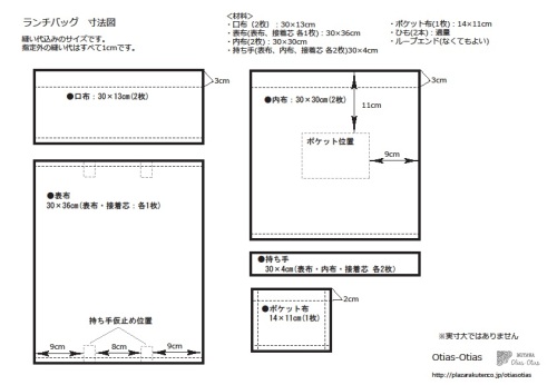 ハンドメイドレシピ ランチバッグの作り方 毎日カタカタ 昭和レトロ 楽天ブログ