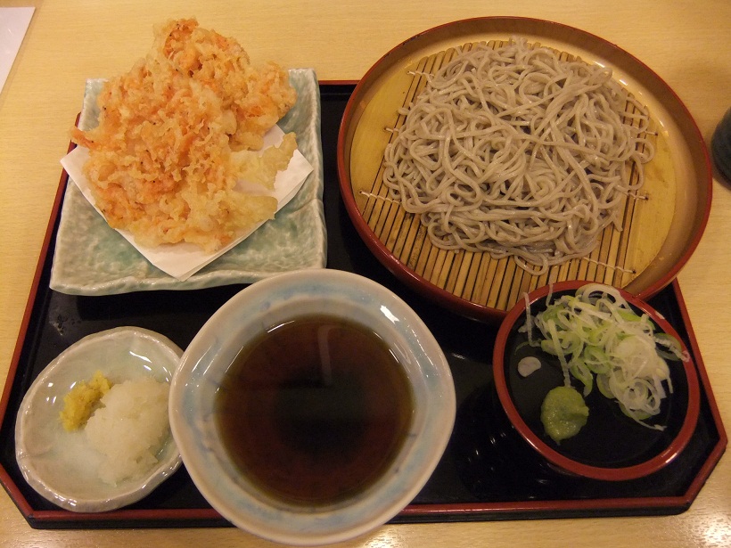 綾瀬３丁目・天丼てんや綾瀬店の桜えび天ぷらそば１20120316.JPG