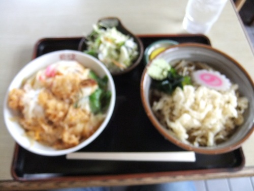 鹿浜５丁目・鈴乃家のえび天玉子丼＋ぶっかけ冷したぬき20120528.JPG