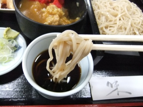 梅島１丁目・やぶ茂のミニカレー丼セットもりそば付き２20130402.JPG