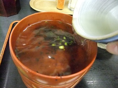 出雲そば黒崎＠ＪＲ出雲市駅のそば湯