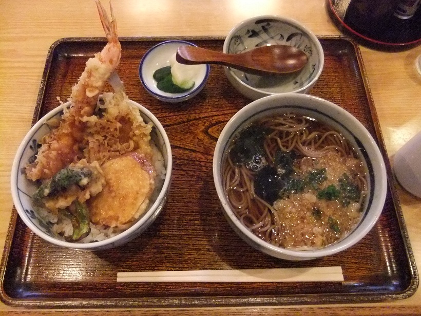 竹の塚６丁目・亀屋のミニ天丼とミニそば20120707.JPG