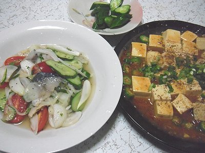 麻婆豆腐とマリネ.JPG