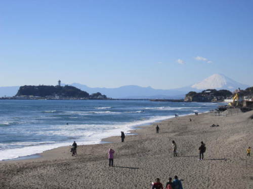 江の島と富士山