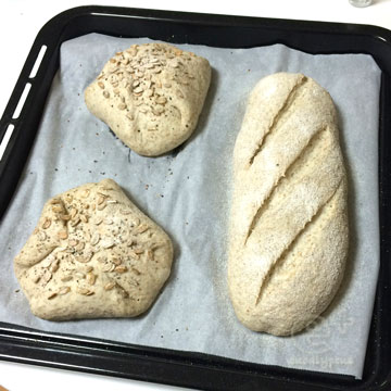 140118 ライ麦入りのパン 焼く直前