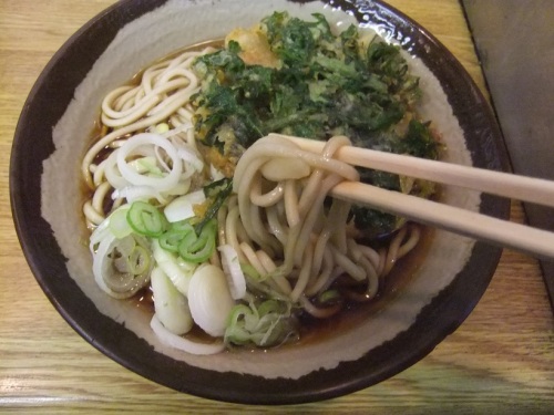 六文そば＠三越前の春菊そば２