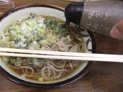 鈴家＠市川のかけそば＋春菊天３20121104.JPG