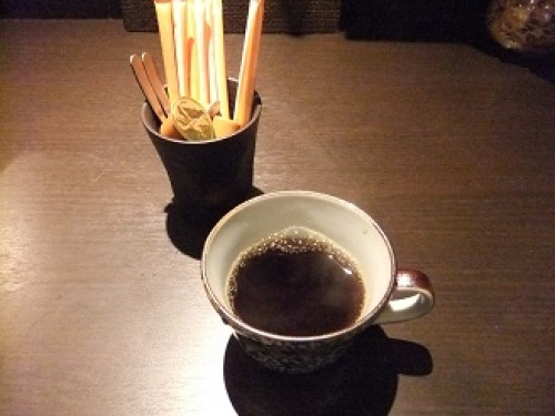 鴨亭＠築地のコーヒー20120214.JPG