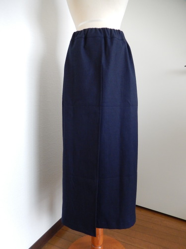 ナロースカート スーパーストレッチ インディゴブルー.JPG