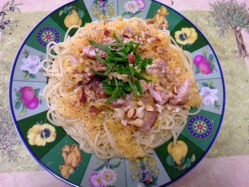 夏みかんとチキンのサマーパスタ全体.JPG