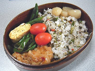 梅紫蘇高菜炒飯弁当.JPG