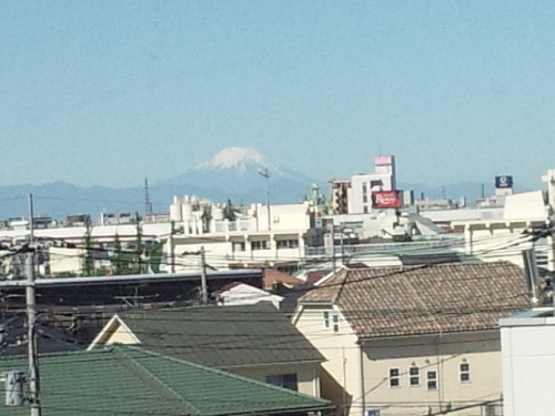 病棟から見た富士山