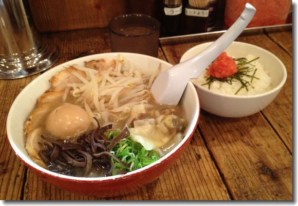 博多ラーメン だるま 全部のせ＋明太子ライス.jpg