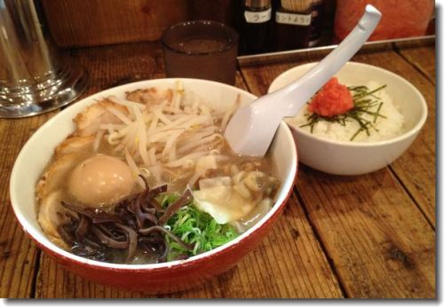 博多ラーメン だるま 全部のせ＋明太子ライス.jpg