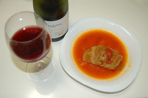 赤ワイン・ロールキャベツ