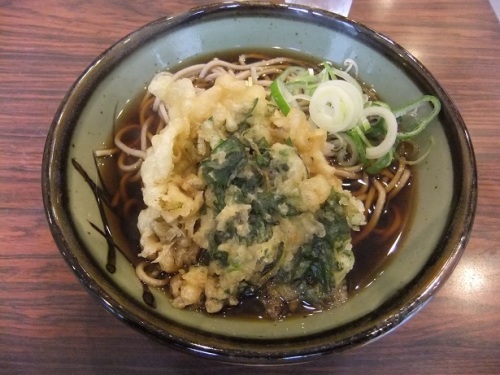 雪国＠梅島のかけそば＋春菊天１
