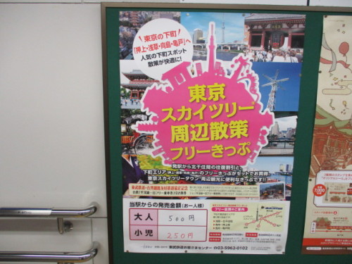 東京スカイツリー周辺散策フリーきっぷポスター