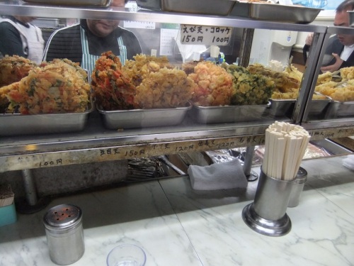 大和屋＠中延の天ぷらケース20130502.JPG