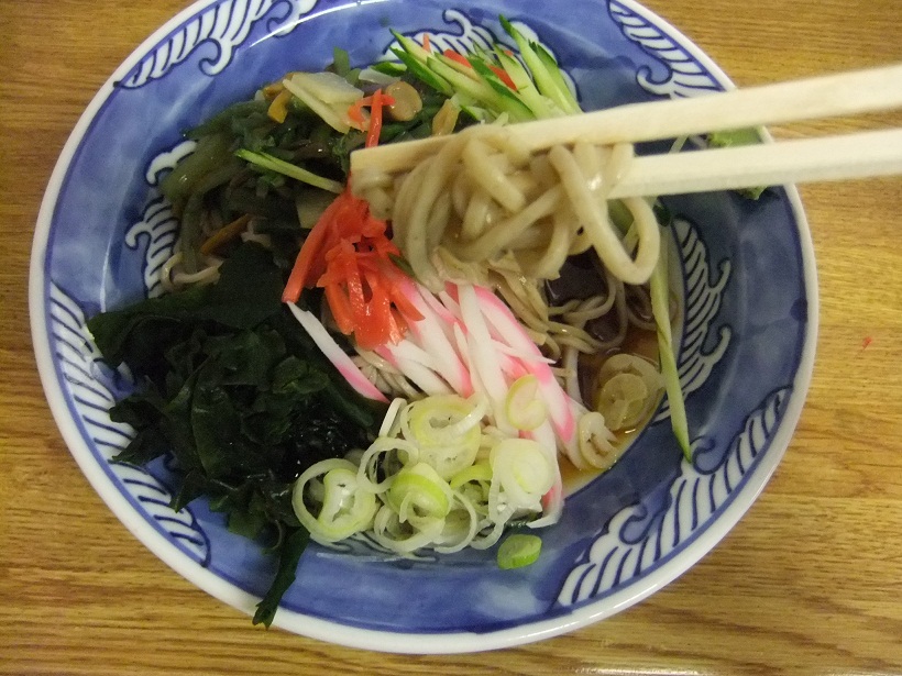 六文そば＠三越前の冷し五目山菜そば２20120813.JPG