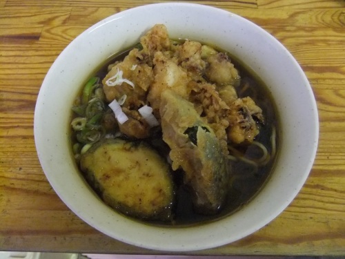 一由そば＠日暮里のＪＧ＋ズッキーニ天＋かぼちゃ天１