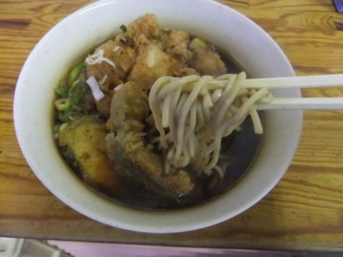 一由そば＠日暮里のＪＧ＋ズッキーニ天＋かぼちゃ天２