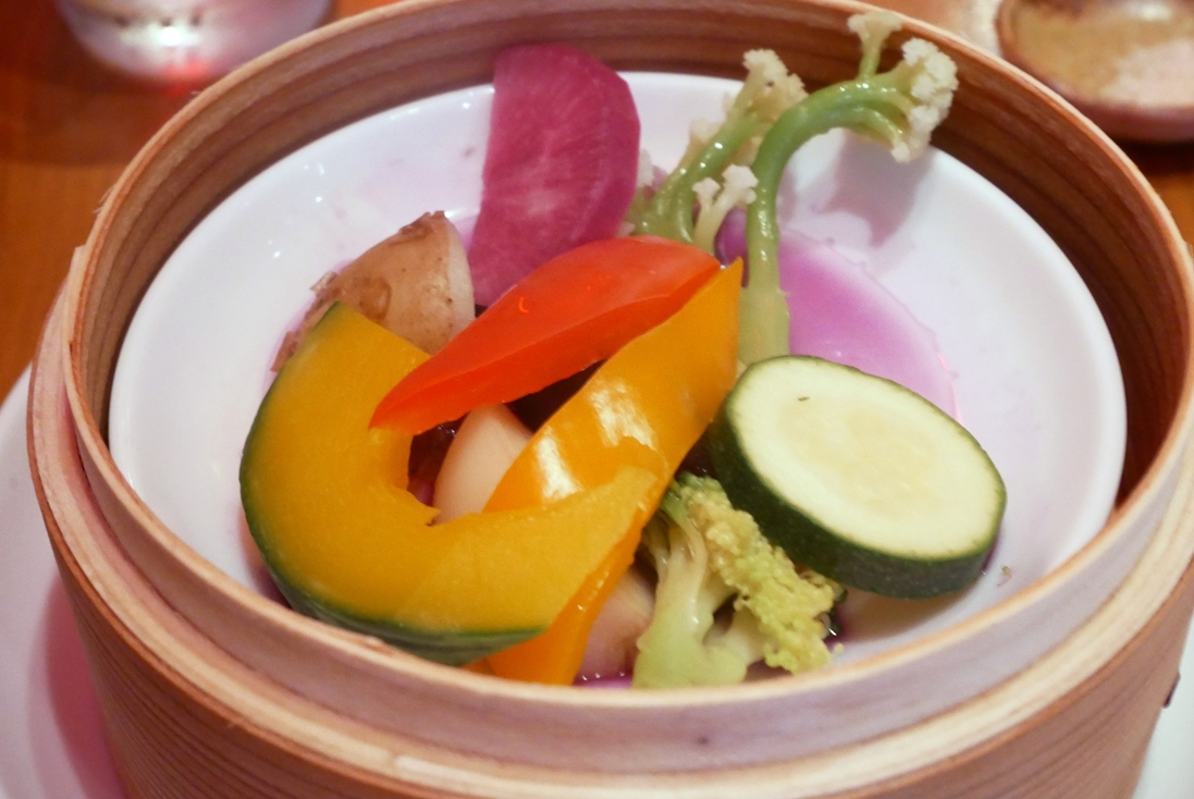 nope steam & wine　旬野菜の蒸籠蒸し.JPG