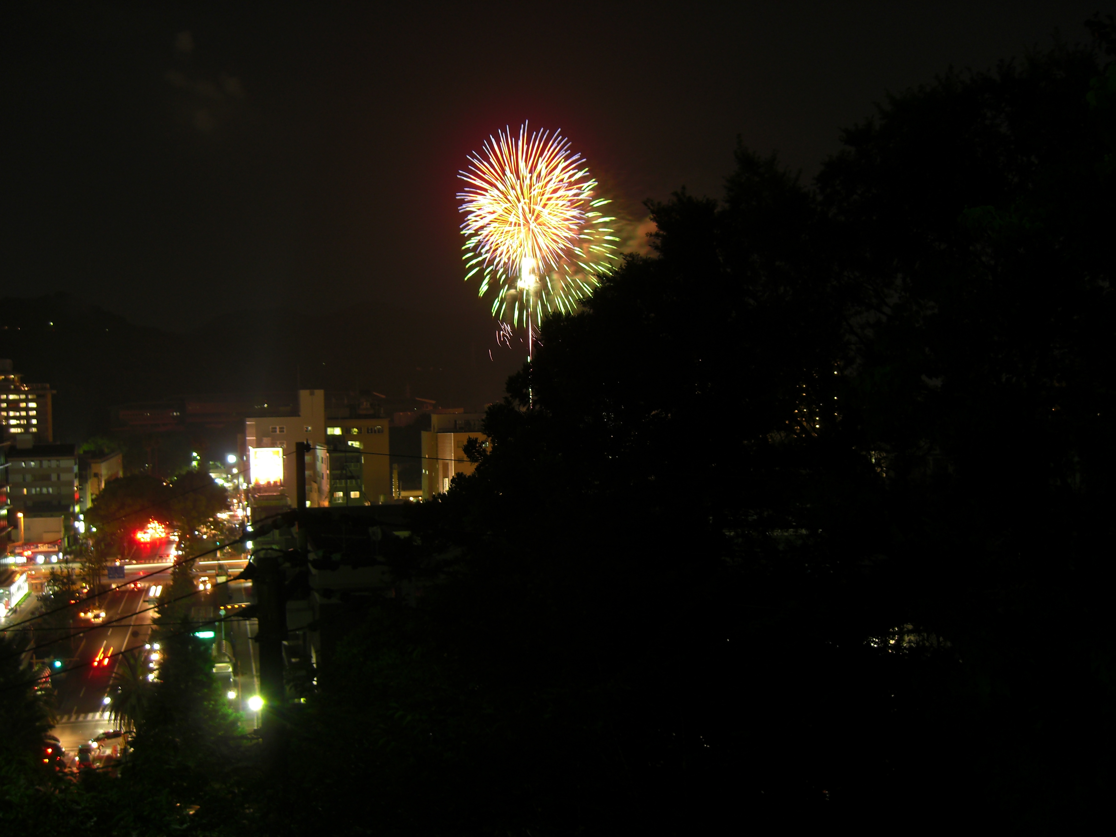 花火　高知城