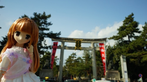 北野天満宮　梅まつり　陽菜ちゃん  天満宮門前.jpg