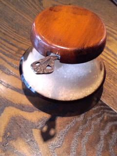 木の蓋付きシュガーポット2016