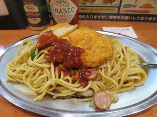 20130302_東京スパゲッチ高田馬場店とんかつガーリック醤油450g_fT.JPG