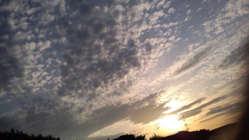 ほぼパノラマ夕暮れ雲2014