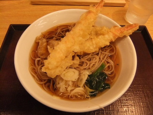 いわもとQ池袋店のダブル海老天そば１20120616.JPG