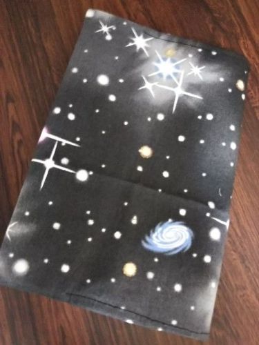 宇宙柄ブックカバー_新書サイズ、黒