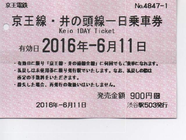 京王線・井の頭線一日乗車券