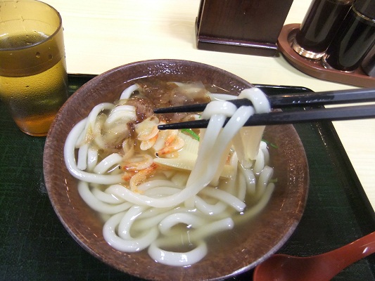 さぬきうどんＮＲＥ＆めりけんや上野１号店＠JR上野駅の桜海老のだしうどん２20120326.JPG