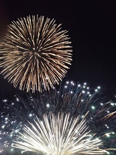 淀川花火大会2018_孔雀花火_スマホ