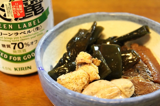 晩酌　ニシンと昆布の煮物.JPG