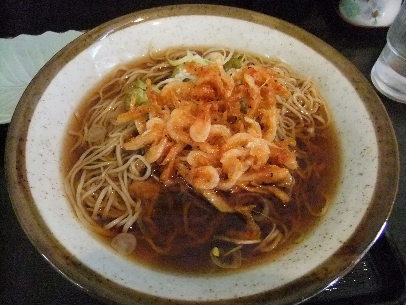 そば処長澤＠静岡の桜海老天そば(冷やがけ）４20120727.JPG
