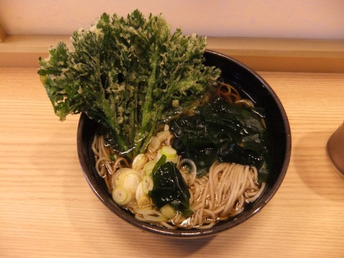 味の里南越谷店のかけそば＋春菊天20130131.JPG