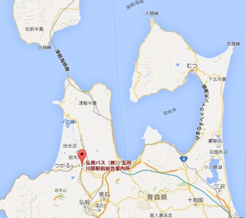 五所川原ＢＴの地図