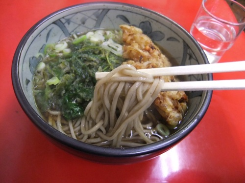 谷在家１丁目・ねぎしの春菊＋ゲソ天そば２