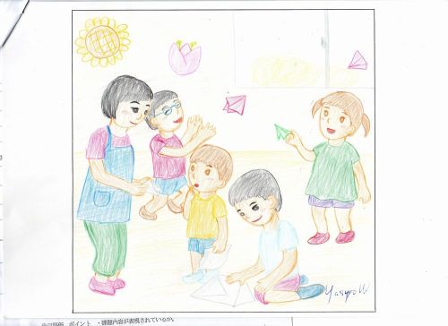 作品25・紙ヒコーキ遊び（模擬試験課題）