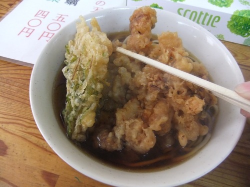 一由そば＠日暮里のそば＋ＪＧ＋水菜天２