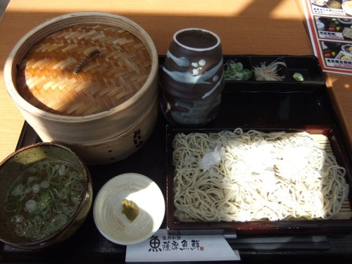 薩摩魚鮮UENO3153店＠上野の黒豚せいろ蒸ししゃぶと蕎麦セット１20121017.JPG