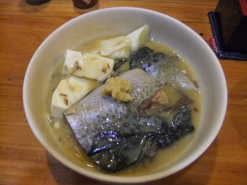 ふわり＠八戸屋台村みろく横丁のサバみそ煮680円20140125.JPG