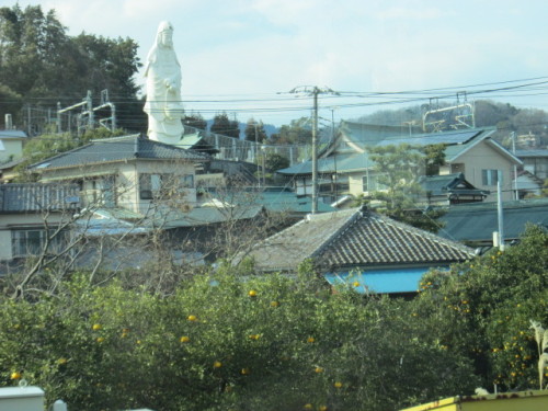 みかん畑と魚藍大観音