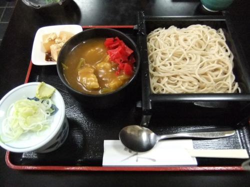 梅島１丁目・やぶ茂のミニカレー丼セットもりそば付き１20130402.JPG